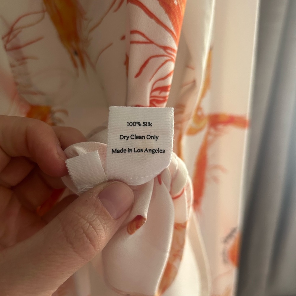 Beatrice Valenzuela Silk Shrimp Shirt (sheer) - Picture 5 of 6